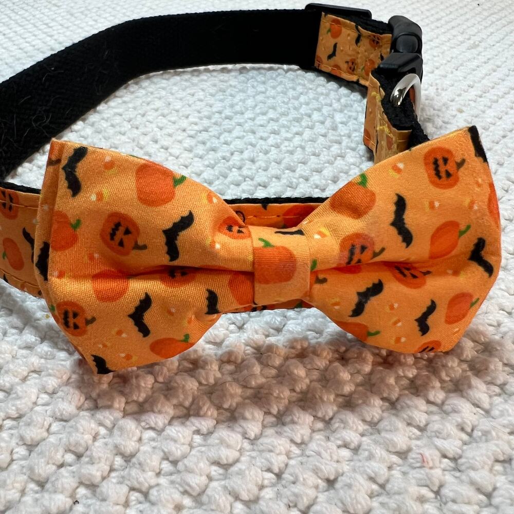 1 PCS Halloween Dog Collar Removable Cute Bow Tie Adjustable Pet Collar 22"